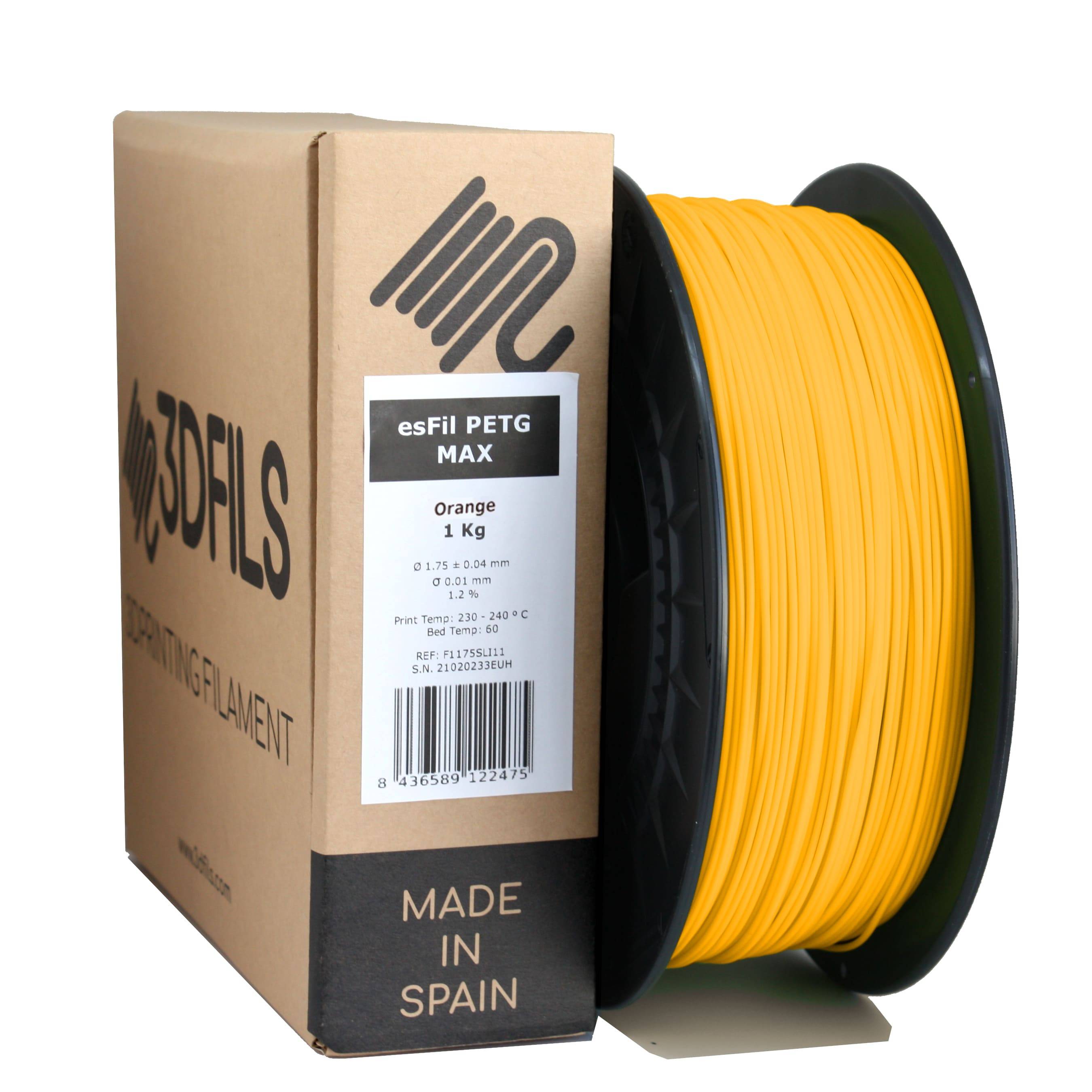 esFil PETG MAX Naranja 1Kg 1.75 mm