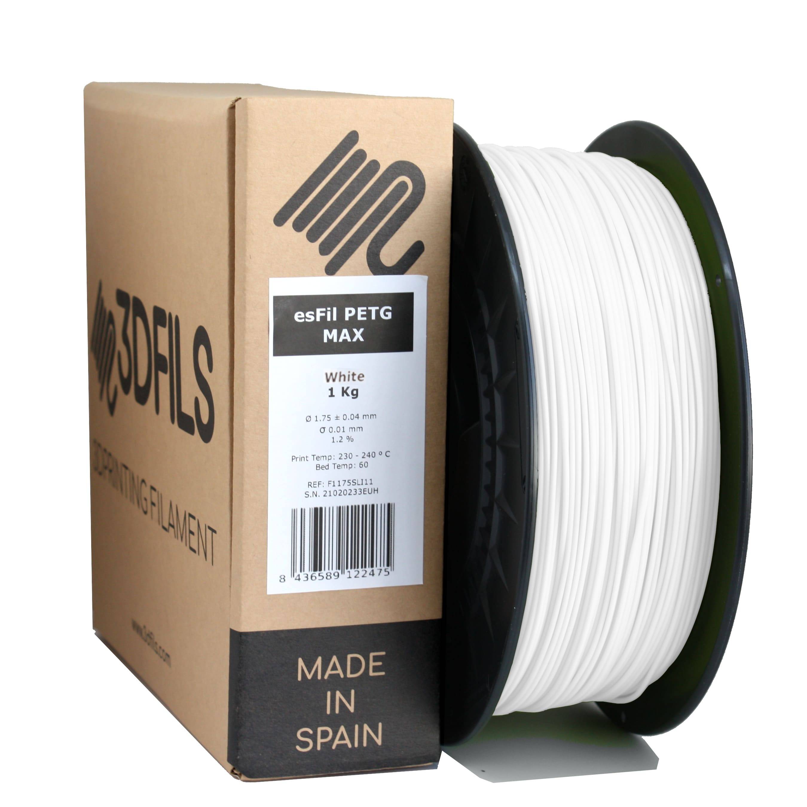 esFil PETG MAX Blanco 1Kg 1.75 mm