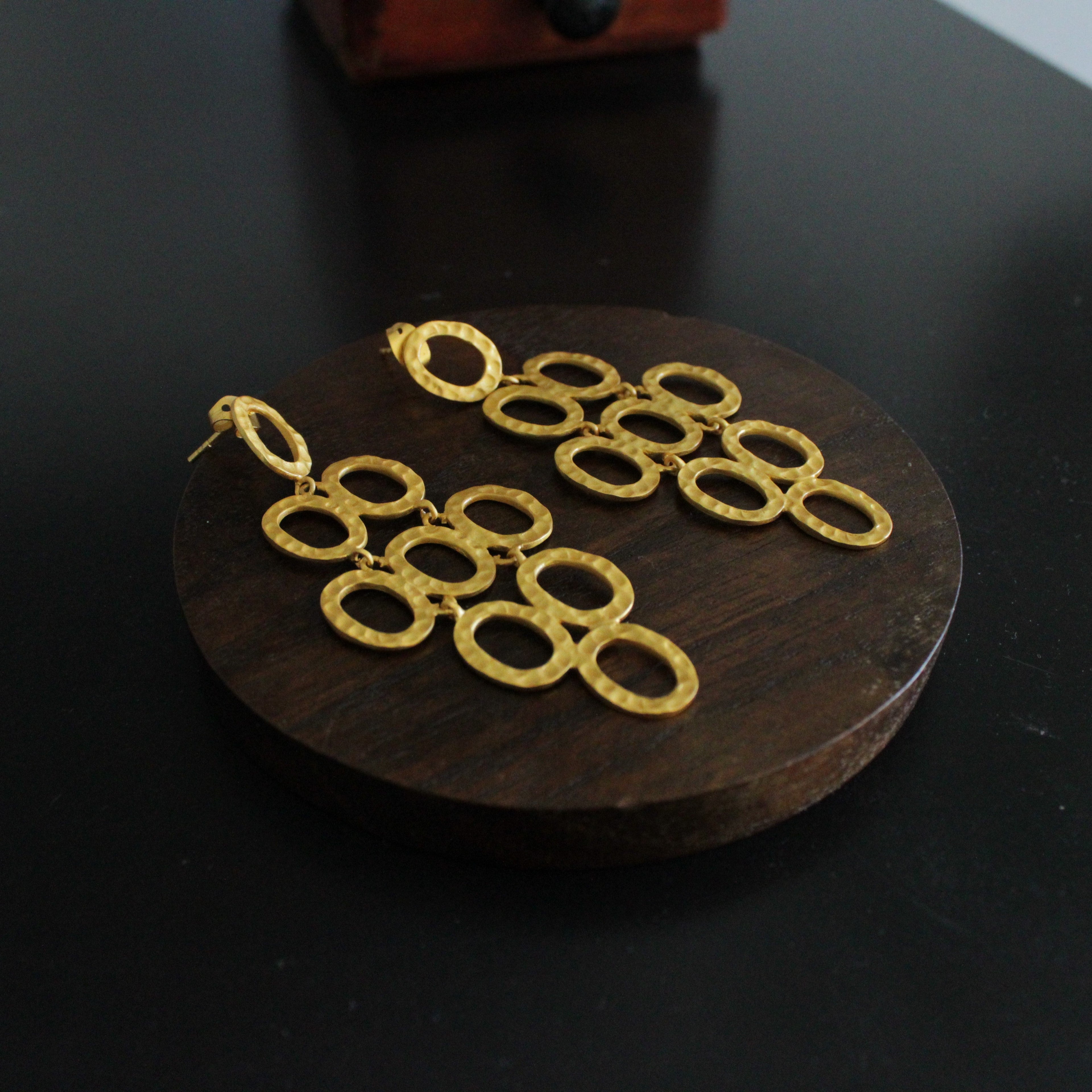 Pendientes KLIMT bañados en oro
